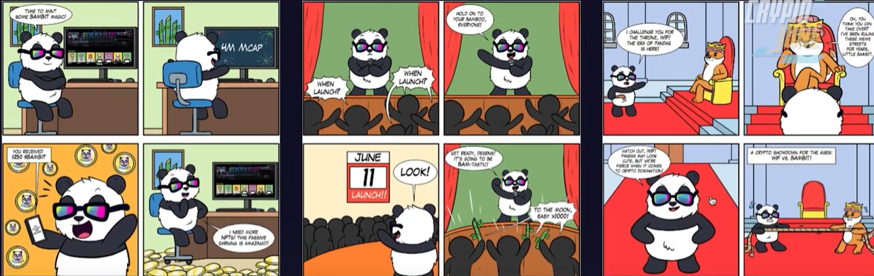 Panda with sunglasses and coins